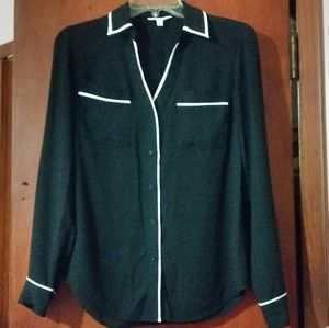 Black & White Chiffon Blouse